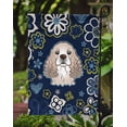thumbnail image 3 of Carolines Treasures BB5067GF Blue Flowers Cocker Spaniel Garden Size Flag, 3 of 3