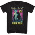 thumbnail image 1 of John Wick Neon Manga Ish Black T-Shirt, 1 of 2