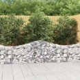 thumbnail image 1 of vidaXL Arched Gabion Baskets 7 pcs 200x30x60/80 cm Galvanised Iron, 1 of 4