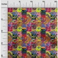thumbnail image 2 of oneOone Georgette Viscose Magenta Fabric Paisley Patchwork Sewing Craft Projects Fabric Prints By Yard 42 Inch Wide, 2 of 5