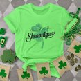 thumbnail image 1 of T-shirt de la Saint-Patrick pour Femmes, Col Rond, Manches Courtes, Imprimé Arbre de Noël, 1 of 4