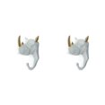 thumbnail image 4 of Wweixi Coat Hooks Easy To Install And Wide Application For Added In Daily Life White gold (rhino) 2Set, 4 of 6