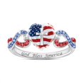 thumbnail image 1 of Up to 65% Off New Fresh And Creative Double 8 Crystal Independence Day Cross Ring Necklace Rings Earring Jewelry on Clearance, 1 of 1
