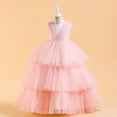 thumbnail image 2 of AJIWYH Robe Fille, Robe de Fête pour Enfant Gâteau Mode Robe Douce, Robe pour Bébé Fille Rose pour 5-6 Ans, 2 of 4