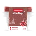 thumbnail image 1 of Rubbermaid TakeAlongs 5.2-Cup Food Storage Containers, Meal Prep Containers with Lids, Limited-Edition Maple Leaf Red, 4-Pack, 1 of 6