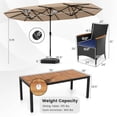 thumbnail image 3 of Costway 11 PCS Patio Wicker Dining Set with Double-Sided Outdoor Umbrella 8 Stackable Chairs, 3 of 9