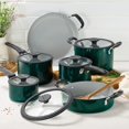 thumbnail image 2 of Tramontina 11 Piece Ceramic Nonstick Nesting Cookware Set - Stackable, Space Saving Set - Mediterranean, 2 of 9