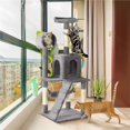 thumbnail image 4 of Yaheetech 51'' Multilevel Cat Tree Condo with Scratching Post, Light Gray, 4 of 11