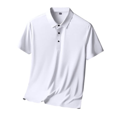 FhsagQ Men's Shirts Men Shirts Cotton White Super Fit Men'S Fashion Shirt Casual Short Sleeve Golf Shirt Ice Silk Material High Sense Shirt Mens Shirts Trunks No Fly Men's Shirts Tops White White XXL