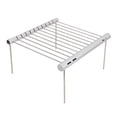 thumbnail image 1 of Folding Campfire Grill Stainless Steel Multifunction Camping Grill Rack Charcoal BBQ Rack Charcoal Assembly Barbecue Tools, 1 of 10