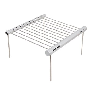 Folding Campfire Grill Stainless Steel Multifunction Camping Grill Rack Charcoal BBQ Rack Charcoal Assembly Barbecue Tools