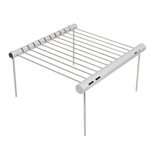Folding Campfire Grill Stainless Steel Multifunction Camping Grill Rack Charcoal BBQ Rack Charcoal Assembly Barbecue Tools