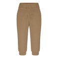 thumbnail image 4 of Timegard Womens Sweatpants Capri Pants Cinch Bottom Solid Color Cropped Joggers Workout Pants with Pockets, 4 of 6