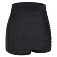 thumbnail image 2 of Women High Waisted Bikini Bottom Retro Ruched Swimsuit,Solid Color Swim Short Shirred Tankinis Brief, 2 of 6