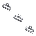 thumbnail image 4 of maskred Fashion Claw Clips Large Simple Style Handy Simple Style Sturdy Exquisite Accessories Barrettes for Women Black/Rectangle 3Set, 4 of 6