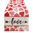 thumbnail image 2 of Rbaofujie Tablecloth Valentine's Day Table Flag Festival Decoration Little Gnome Pattern Linen Table Cloth 33 * 183cm, 2 of 7