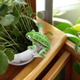 thumbnail image 2 of Decorative Flowerpot Statue Miniature 3D Frog Shape Waterproof Rust-Proof Figure Indoor Outdoor Hanging Planter Decoration, 2 of 8