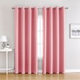 thumbnail image 1 of Xingzhi 2 Pcs Ambiance Colorée avec Rideaux Occultants en Diverses Couleurs Rose 132*160, 1 of 6