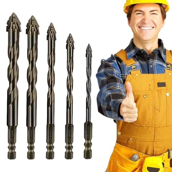 WHEANG New Four Flute Sawtooth Eccentric Drill Bit Set Four Flute Serrated Eccentric Drill Bit Set Four Serrated Eccentric Drill For Wood And Metal