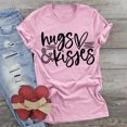 thumbnail image 2 of RKSTN Hauts pour Femmes Saint-Valentin Cœur d'Amour Lettres Imprimées Mode Blouse Confortable Hauts Tempérament Couleur Unie Col Rond Manches Courtes Hauts, 2 of 5