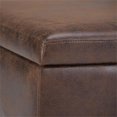 thumbnail image 4 of Atlin Designs Mid-Century Faux Leather Coffee Table Ottoman in Brown, 4 of 6