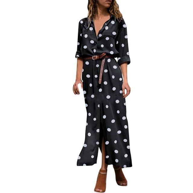 Ketyyh-chn99 Robes Femmes Femme Élégante Robe de Soirée Robe de Plage Automne Décontractée Ample Robe Mini Noir,G