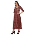 thumbnail image 2 of Moomaya Haut Indien Imprimé Robe Kurti Longue Tunique à Manches 3/4 Robes pour Femmes, 2 of 5
