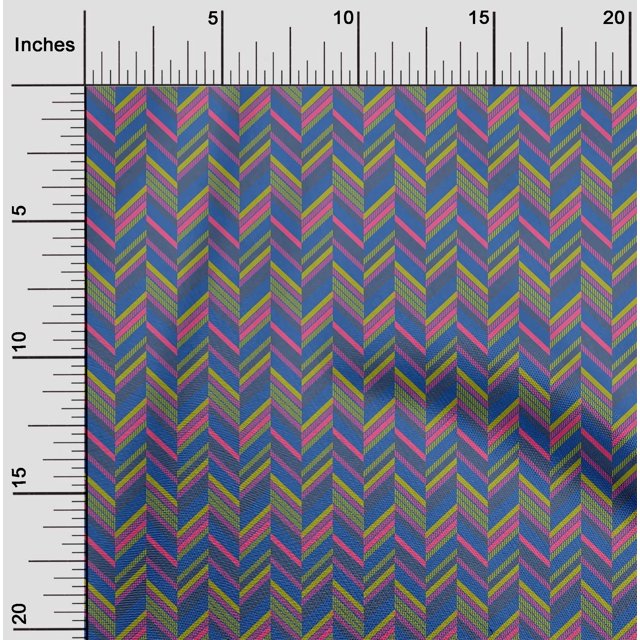 oneOone Polyester Lycra Fabric Herringbone Geometric Printed Craft Fabric BTY 56 Inch Wide