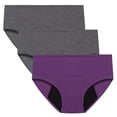 thumbnail image 1 of MeetoTime 3 Pack Womens Panties Stretchy Soft Full Coverage Briefs Comfortable Mid-Waist Underwear, 1 of 8
