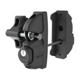 thumbnail image 1 of Safetech Hardware Two Sided Gate Latch w/ 2 Independent Latching Hooks for added security Key Lockable on Both Sides Heavy Duty Gravity Latch for Metal Wood and Vinyl Fences (SLV Viper X2 - Black), 1 of 4