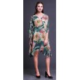 thumbnail image 3 of Bimba Aquarelle Femme Courte Plage Kaftan Tenue de Plage Paréo de Bikini Robe Midi-P-L, 3 of 5