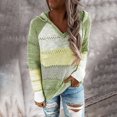 thumbnail image 2 of IROINID Liquidation Hauts Grande Taille pour Femmes, Pull Imprimé de Noël, Col Rond, Manches Longues, Boutons, Blouse, Vert, 2 of 5