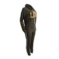 thumbnail image 3 of Innerwin Jogger Set Draped Neck Ladies Two Piece Outfit Sports Long Sleeve Loose Fit Sweatsuits Army Green S, 3 of 9