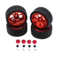 thumbnail image 2 of lionlar Jantes de Roue RC Kit de Pneus en Caoutchouc Remplacement Écrou de Roue M3 pour 144001 1:12 1:18 Rouge, 2 of 9