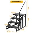 thumbnail image 3 of Kojooin RV Steps, RV Stairs with Handrail & Anti-Slip Panel, 660lb Capacity Hot Tub Steps, Portable Trailer Ladder for Mobile Home, Outdoor, Camping, Travel, Porch, SPA, Pool, 3 of 6