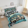 thumbnail image 4 of Erosebridal Ensemble de Literie Camping Heureux Simple, Couette Véhicule Récréatif, Décoration de Chambre Vintage, Réversible, Léger, 2 Pcs, 4 of 7