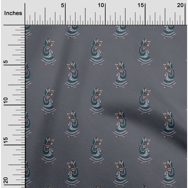 oneOone Cotton Flex Fabric Women Block Print Sewing Fabric BTY 40 Inch Wide