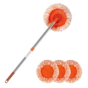 Dvkptbk Wall Cleaner Mop with Long Handle, Ceiling Cleaner, Telescoping Dry Dust and Wet Wash Cleaning Mop with Washable Microfiber Pad for Painted Walls, Window, Floor, Baseboard