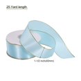thumbnail image 2 of Unique Bargains 1 1/2 Inch 25 Yard Wide Satin Ribbon with Gold Edges Grosgrain Fabric Ribbon for Gift Wrapping, Light Blue, 2 of 7