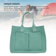 thumbnail image 4 of Handbag, Canvas Shoulder Handbag with Djustable & Removable Single Shoulder Strap Large Capacity Retro Artistic Handbag with Pockets, 4 of 7