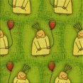 thumbnail image 1 of Ahgly Tapis d'Intérieur Lavable en Machine Carré Vert Caméléon Transitionnel, 7 Pieds Carré, 1 of 7