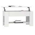 thumbnail image 5 of vidaXL Coffee Table White 101x49x52 cm Engineered Wood, 5 of 5