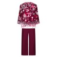 thumbnail image 5 of Pisexur Pyjama de Noël pour Femmes Ensemble Deux Pièces Tendance des Fêtes Imprimé Flocon de Neige Pyjamas de Noël Décontractés Manches Longues Col Rond Hauts Pantalons de Pyjama Tenue de Nuit, 5 of 5