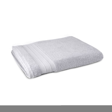 Drap de bain uni 100 % coton Home Trends, 1 pièce, 550 g/m², très absorbant et doux, gris clair