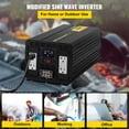 thumbnail image 2 of KFFKFF Power Inverter, 5000W Altered Wave Device, 12V DC to 110V AC Car Converter, equipped with LCD Display, Remote Access, LED Illumination, and GFCI Outlets for Recreational Vehicles, Lorries, 2 of 9