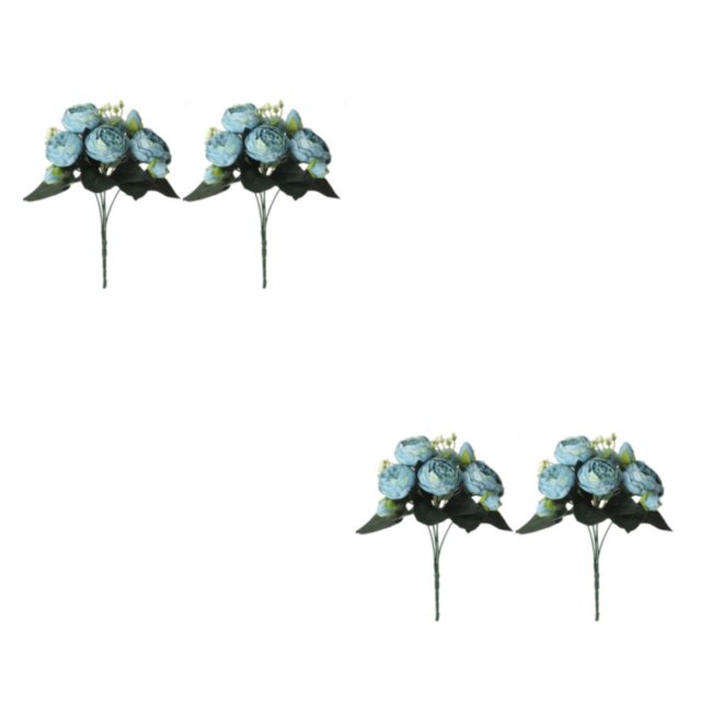 Youkk 2pcs Easy To Clean – Realistic Appearance – Artificial Flowers For Wedding blue 2Set