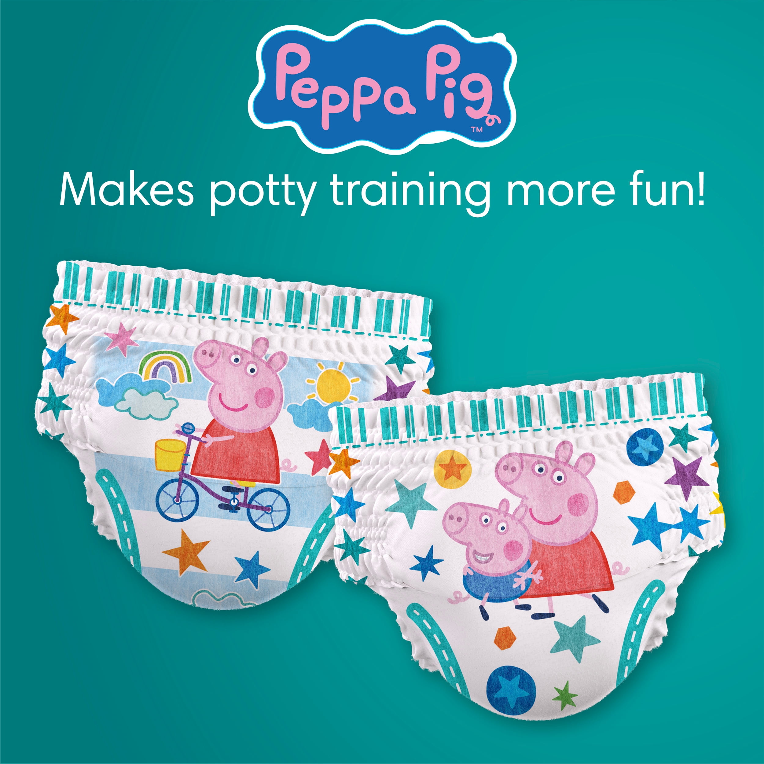 Pampers Easy Ups Training Underwear Peppa Pig Size 6 (4T5T), 104 Count