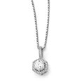 thumbnail image 2 of Collier Hexagonal en Argent Sterling & CZ Brilliant Embers 18 Pouces, 2 of 3