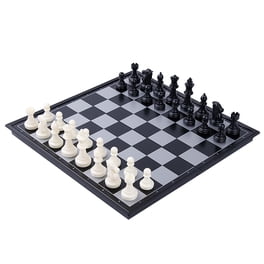 RADICALn Ensemble Complet d'Échecs en Marbre Lesté Blanc et Noir Fait à la Main de 15 Pouces, Style Staunton et Ambassador, Ensembles d'Échecs de Tournoi en Marbre pour Adultes