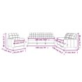 thumbnail image 4 of vidaXL 3 Piece Sofa Set with Cushions Dark Grey Fabric, 4 of 5